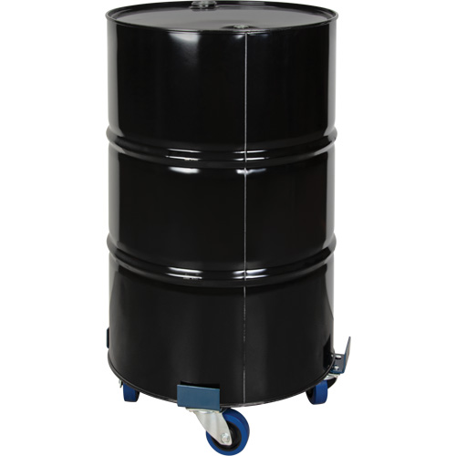 Chariot pour baril, Acier, Capacit&eacute;e 1400 lb, Diam&egrave;tre 24", Roue en &eacute;lastique bleu Pryde Industrial Inc.