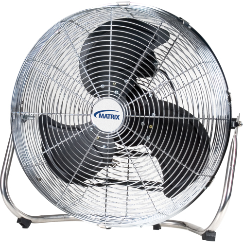 High-Velocity Floor Fan, 3 Speeds, 18" Diameter Pryde Industrial Inc.