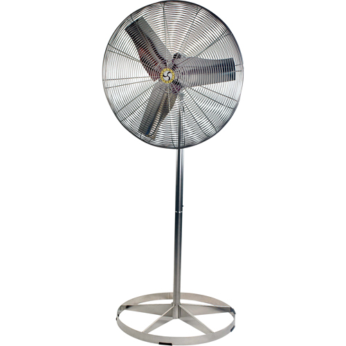Stainless Steel Food Service Washdown Air Circulating Fans, Industrial, 1 Speed, 24" Diameter Pryde Industrial Inc.