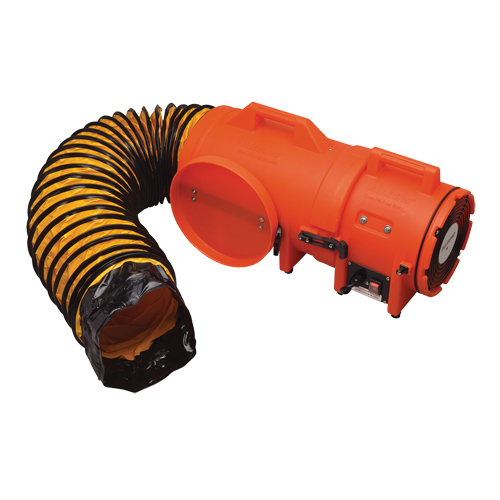 8" Plastic COM-PAX-IAL Blowers, 1/3 HP, 831 CFM Pryde Industrial Inc.