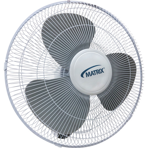 Wall Mount Oscillating Fan, Commercial, 16" Dia., 3 Speeds Pryde Industrial Inc.