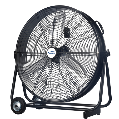 Light Industrial Direct-Drive Slim Drum Fan, Industrial, 3 Speed, 24" Diameter Pryde Industrial Inc.