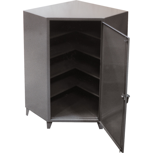 Armoires de coin, Acier, 4 Tablettes, 72" h x 48" la x 24" P, Gris Pryde Industrial Inc.
