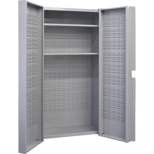 Deep Door Combination Cabinet, 38" W x 24" D x 72" H, Grey Pryde Industrial Inc.