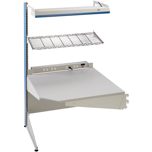 Arlink Preconfigured Workstation, 36" W x 28" D x 84" H, Single Sided Corner Add-On Pryde Industrial Inc.