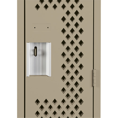 Clean Line Lockers, Bank of 2, 24" x 15" x 72", Steel, Beige, Rivet (Assembled), Perforated Pryde Industrial Inc.