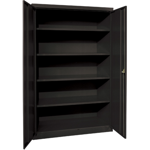 Armoires de rangement Hi-Boy profondes, Acier, 4 Tablettes, 72" h x 36" la x 24" P, Noir Pryde Industrial Inc.