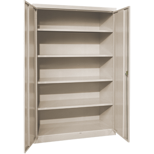 Deep Hi-Boy Storage Cabinet, Steel, 4 Shelves, 72" H x 36" W x 24" D, Beige Pryde Industrial Inc.