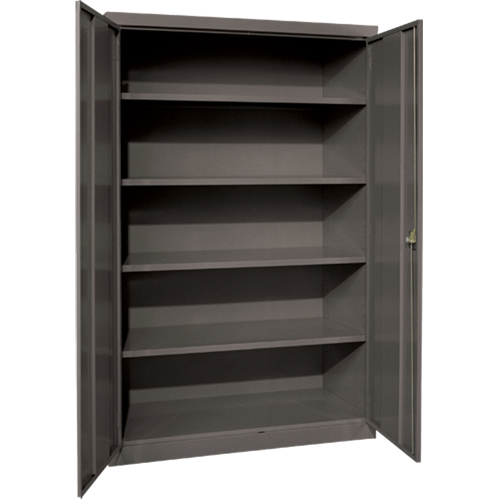 Armoires de rangement Hi-Boy profondes, Acier, 4 Tablettes, 72" h x 36" la x 24" P, Charbon Pryde Industrial Inc.