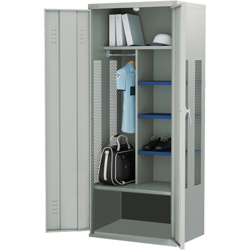 Casier pour &eacute;quipement, Acier, 36" la x 24" p x 72" h, Gris Pryde Industrial Inc.