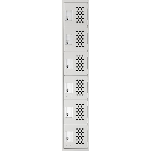 Petit casier perfor&eacute; Clean-Line, 6 niveaux, 12" x 72" x 12", Acier Pryde Industrial Inc.