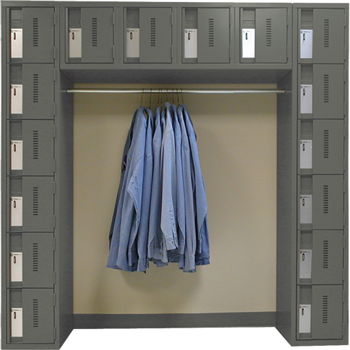 Archettes Concorde Heavy Duty Lockers, 16 -tier, Bank of 3, 18" x 72" x 72", Steel Pryde Industrial Inc.