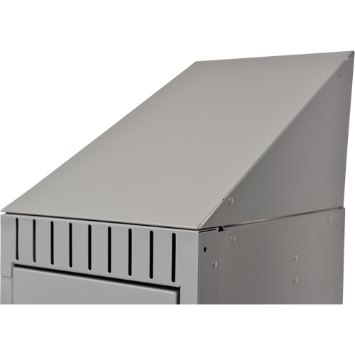 Dessus en pente, Bloc de 1, 18" p x 12" la x 10" ha, Gris, Acier Pryde Industrial Inc.