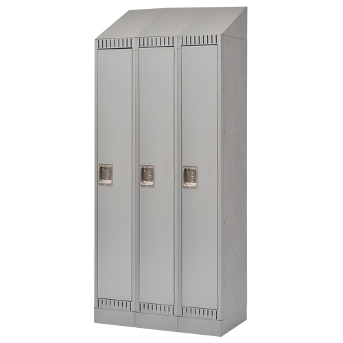 Casiers assembl&eacute;s, Bloc de 3, 36" x 18" x 72", Acier, Gris, Rivet (assembl&eacute;) Pryde Industrial Inc.