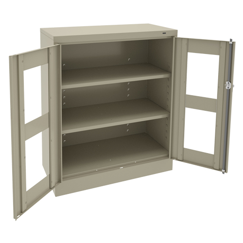 Armoire &agrave; hauteur de comptoir C-Thru, Acier, 2 Tablettes, 42" h x 36" la x 18" p Pryde Industrial Inc.