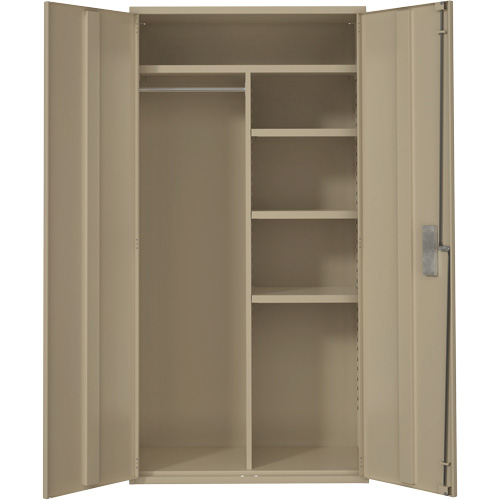 Armoire de rangements combin&eacute;s, Acier, 6 Tablettes, 72" h x 36" la x 18" P, Beige Pryde Industrial Inc.