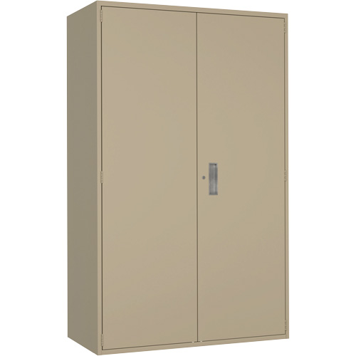 Extra Wide Hi-Boy Storage Cabinet, Steel, 4 Shelves, 72" H x 48" W x 24" D, Beige Pryde Industrial Inc.