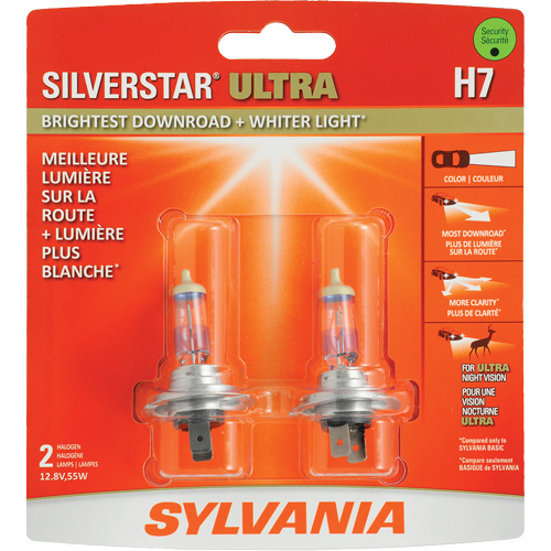 H7 SilverStar&reg; Ultra Headlight Bulb, Halogen, 56 W, Off White Pryde Industrial Inc.