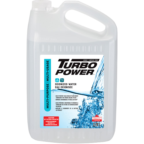 Eau d&eacute;sionis&eacute;e &agrave; usages multiples Turbo Power, Cruche Pryde Industrial Inc.