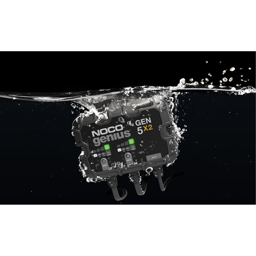 Chargeur de batterie embarqu&eacute; &agrave; 2 sorties de 10 amp&egrave;res Gen5X2 Genius Pryde Industrial Inc.
