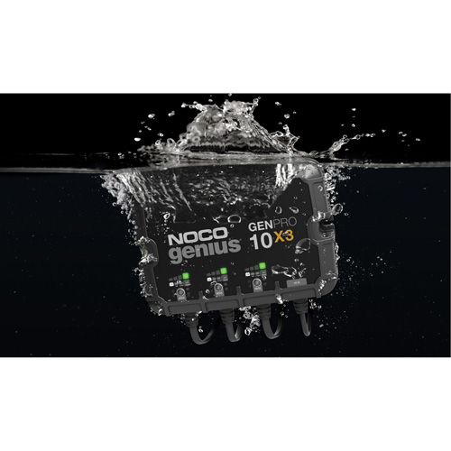 Chargeur de batterie embarqu&eacute; &agrave; 3 sorties de 30 amp&egrave;res GenPro10X3 Genius Pryde Industrial Inc.