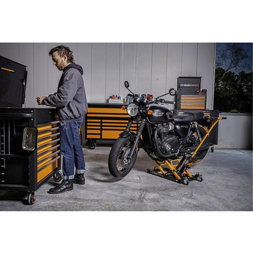 Cric pour VTT et motos, 0,75 tonnes Capacit&eacute;, 4-2/3" Abaiss&eacute;e, 14-1/2" &eacute;lev&eacute;e, Hydraulique &agrave; main Pryde Industrial Inc.