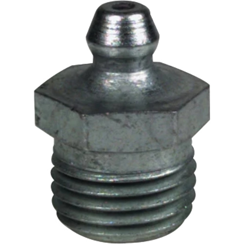 Straight Extra-Short Grease Fitting, Steel, 0.25 NPT Thread Pryde Industrial Inc.