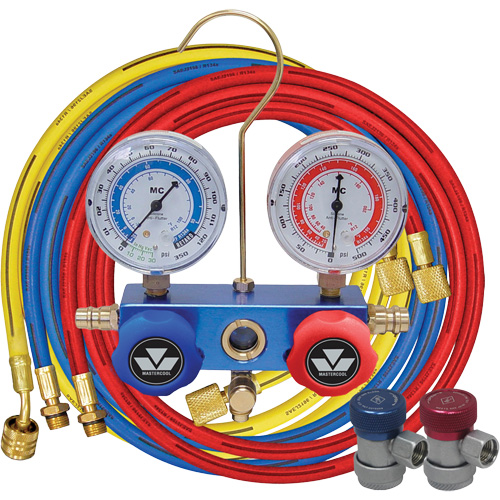 Ensemble de jauge &agrave; collecteur en aluminium 2 voies R134A Pryde Industrial Inc.