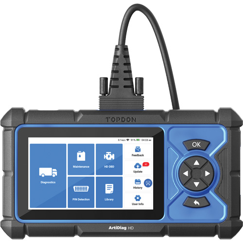 Outil de diagnostic robuste 5" ArtiDiag HD avec fonctions d'entretien Pryde Industrial Inc.