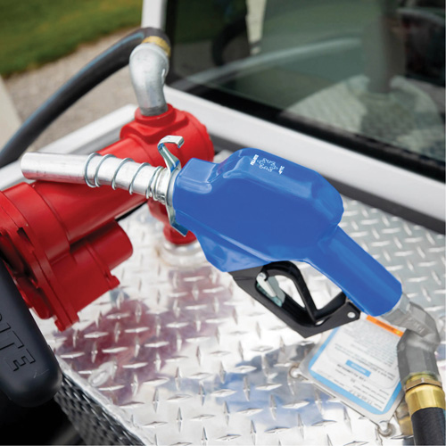 Blue Cold Weather Automatic Diesel Spout Nozzle Pryde Industrial Inc.