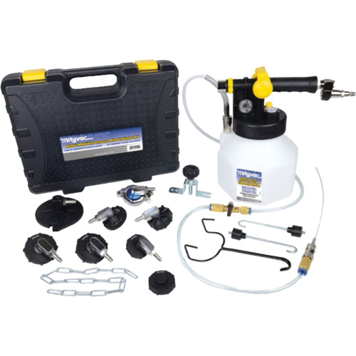 Trousse de purge de freins sous pression avec sept adaptateurs Pryde Industrial Inc.