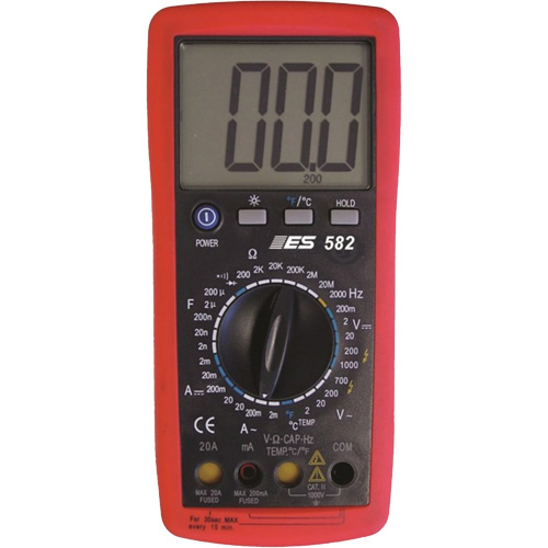 Deluxe Digital Multimeter with Amp Shutters Pryde Industrial Inc.