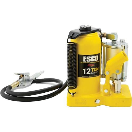 Pro Series Bottle Jack, 12 Ton(s), Air Hydraulic, 18-1/2" Raised Height Pryde Industrial Inc.