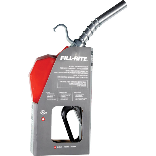Red Automatic Gasoline Spout Nozzle Pryde Industrial Inc.