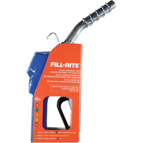 Blue Cold Weather Automatic Diesel Spout Nozzle Pryde Industrial Inc.