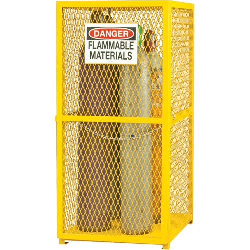 Armoire de rangement pour bouteilles &agrave; gaz, nbre de bouteilles: 9, 30" , 30" , 71-3/4" , Jaune Pryde Industrial Inc.