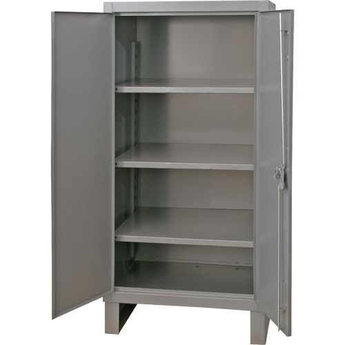 Armoire tr&egrave;s robuste, Acier, 3 Tablettes, 66" h x 36" la x 24" P, Gris Pryde Industrial Inc.
