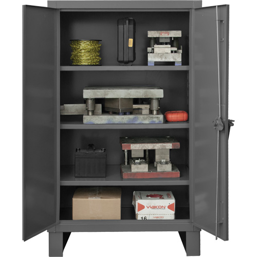 Armoire tr&egrave;s robuste, Acier, 3 Tablettes, 66" h x 60" la x 24" P, Gris Pryde Industrial Inc.