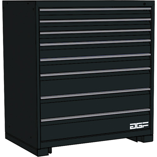 Armoire &agrave; tiroirs modulaire, 8 tiroirs, 36" la x 24" p x 40" h, Noir Pryde Industrial Inc.