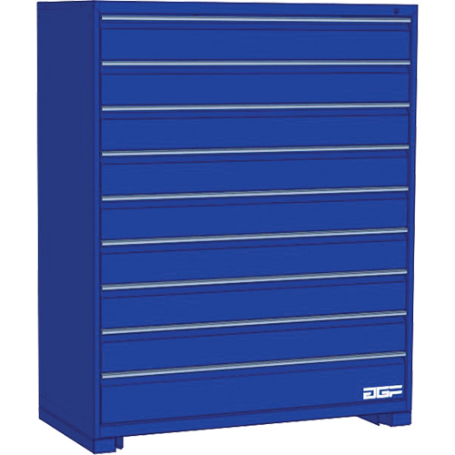 Modular Drawer Cabinet, 9 Drawers, 36" W x 28" D x 60" H, Blue Pryde Industrial Inc.