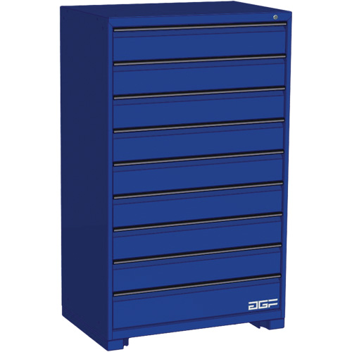 Armoire &agrave; tiroirs modulaire, 9 tiroirs, 36" la x 24" p x 60" h, Bleu Pryde Industrial Inc.
