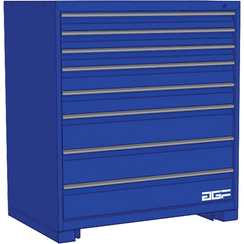 Armoire &agrave; tiroirs modulaire, 8 tiroirs, 36" la x 24" p x 40" h, Bleu Pryde Industrial Inc.
