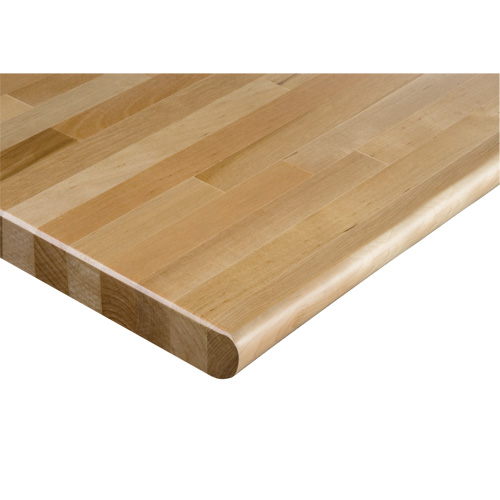 Hardwood Workbench Top, 60" W x 24" D, Bullnose Edge, 1-1/4" Thick Pryde Industrial Inc.