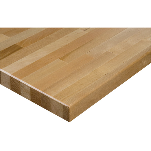 Hardwood Workbench Top, 48" W x 30" D, Square Edge, 1-1/4" Thick Pryde Industrial Inc.