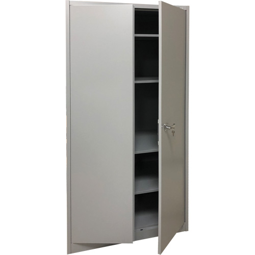 Storage Cabinet, Steel, 4 Shelves, 78" H x 36" W x 24" D, Grey Pryde Industrial Inc.