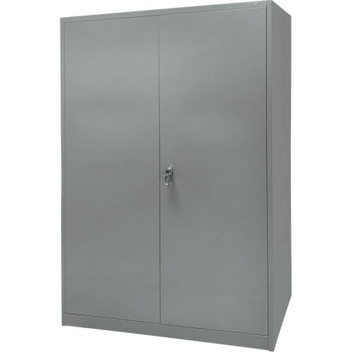 Armoire de rangement, Acier, 4 Tablettes, 78" h x 48" la x 24" P, Gris Pryde Industrial Inc.