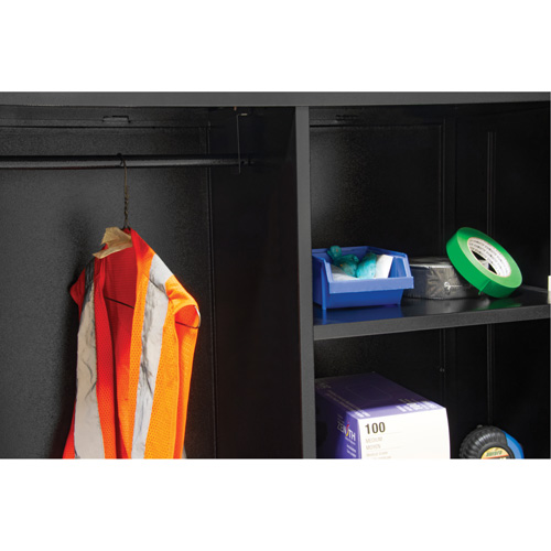 Armoire de rangement combin&eacute;e, 36" la x 18" p x 72" h, Noir Pryde Industrial Inc.