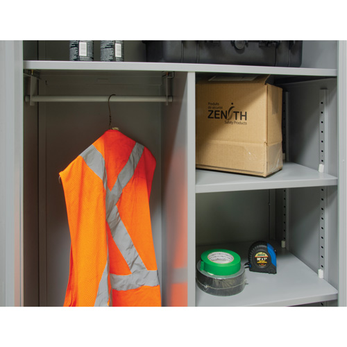 Combination Storage Cabinet, 36" W x 18" D x 72" H, Grey Pryde Industrial Inc.