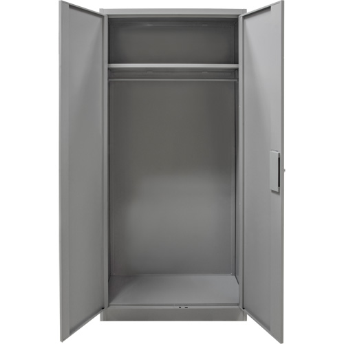 Armoire garde-robe, Acier, 36" la x 18" p x 72" h, Gris Pryde Industrial Inc.
