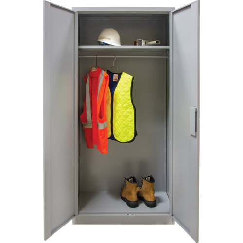 Armoire garde-robe, Acier, 36" la x 18" p x 72" h, Gris Pryde Industrial Inc.